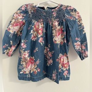 Baby Gap Denim Flower Dress 6-12 Months